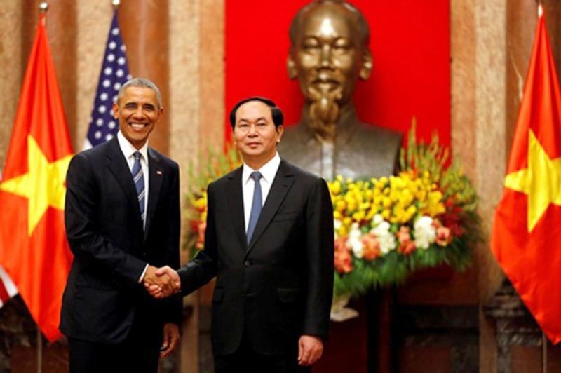 tổng thống Obama và chủ tịch nước Trần Đại Quang