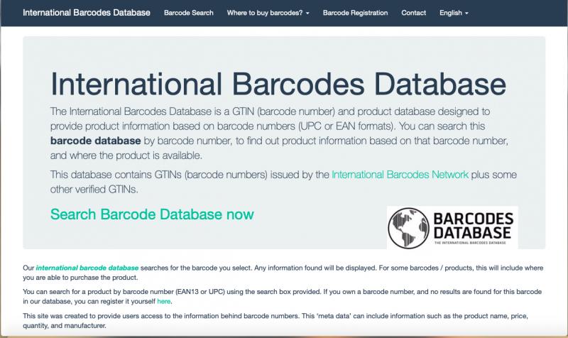 Barcode Database