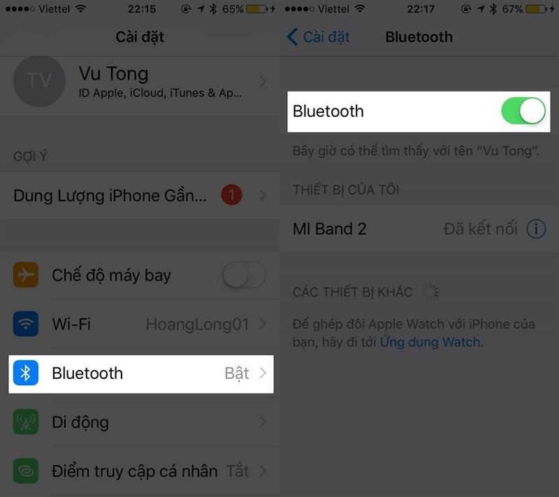 Chỉ Bật Bluetooth khi cần thiết