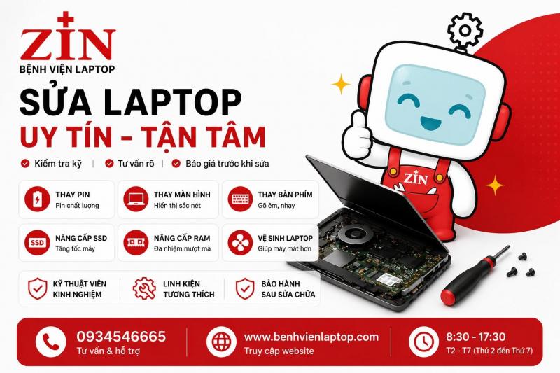 Bệnh viện laptop Zin