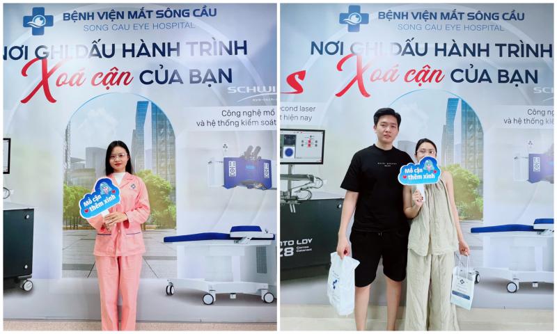 Khách check-in mổ cận tại Bệnh viện Mắt Sông Cầu.