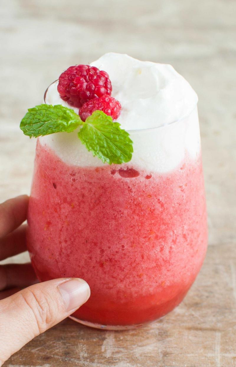 Berries Granita with Greek Yogurt