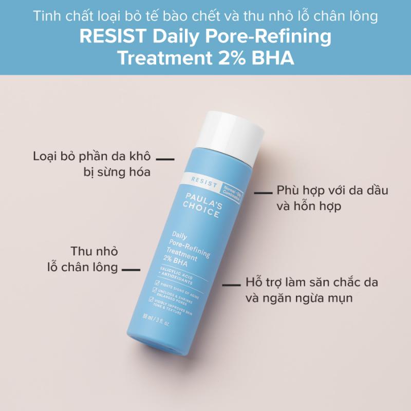 BHA thu nhỏ lỗ chân lông Paula's Choice Resist Daily Pore-Refining Treatment 2% BHA