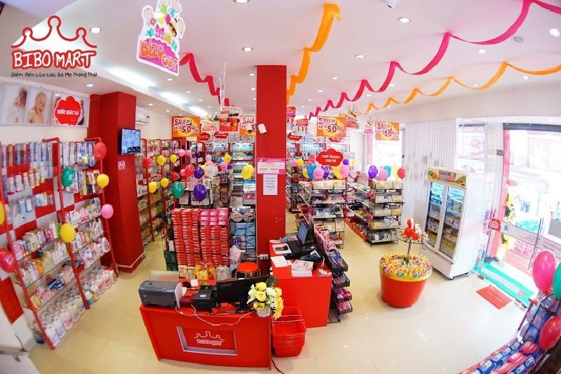 Không gian mua sắm tại Bibo Mart Phạm Hùng