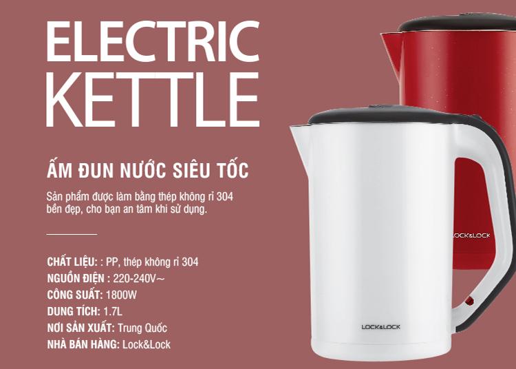 Bình đun siêu tốc 2 lớp Lock&Lock EJK738WHT (1.7L)