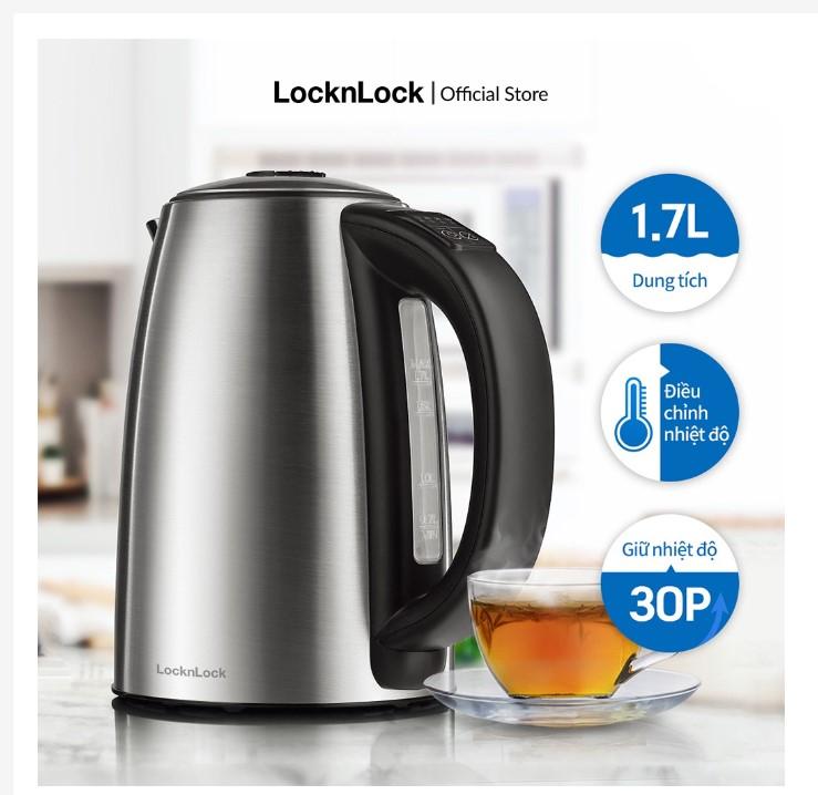 Bình đun siêu tốc Lock&Lock Temperature Control Electric Kettle EJK136SLV