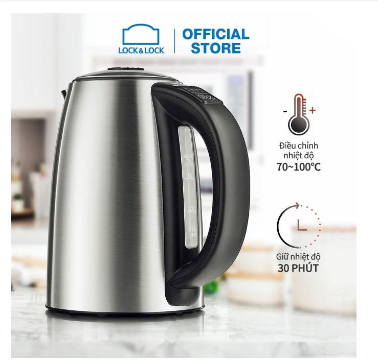 Bình đun siêu tốc Lock&Lock Temperature Control Electric Kettle EJK136SLV