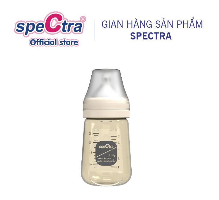 Bình sữa PPSU cổ rộng Spectra 160ml núm ti size S