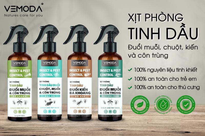 Bình xịt tinh dầu sả chanh Vemoda