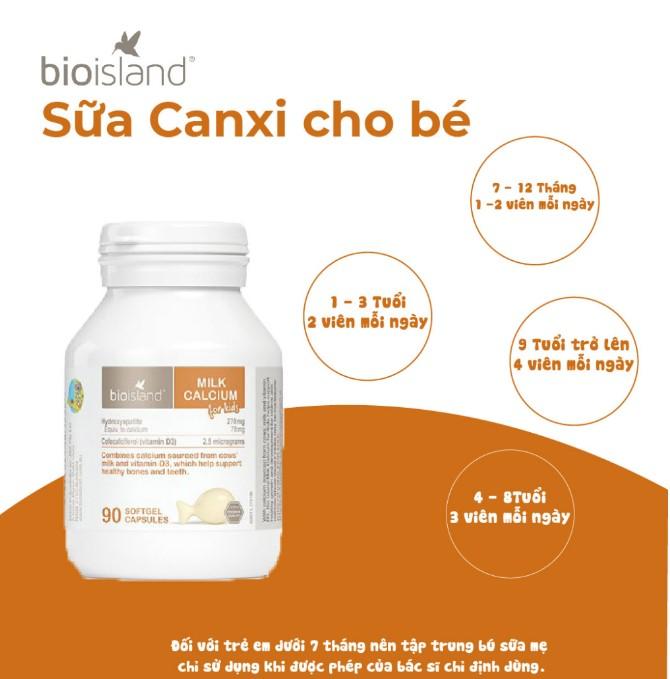 Bioisland Canxi Milk - Canxi dạng sữa cho trẻ