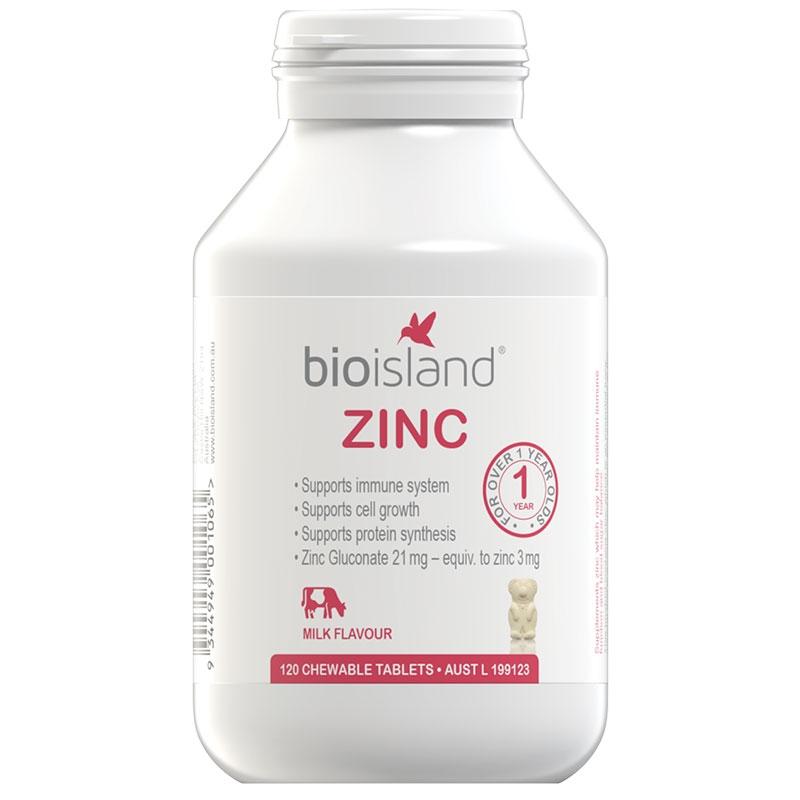 Bioisland ZinC - Viên Kẽm tăng cường kháng sinh cho trẻ trên 1 tuổi