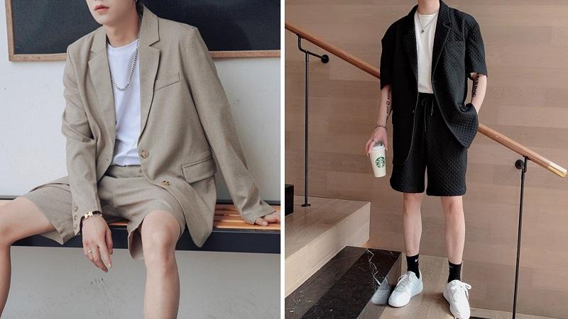 Blazer nam với quần short