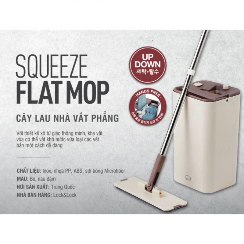 Bộ cây lau nhà Lock&Lock Squeeze Flat Mop ETM471