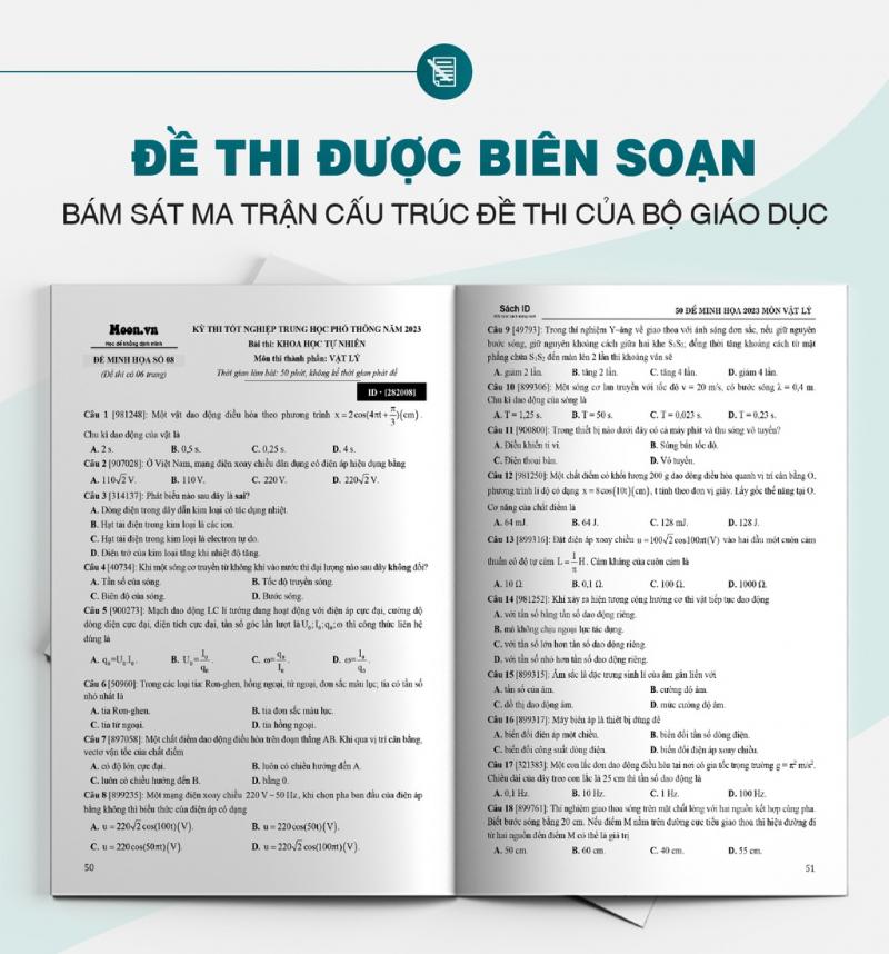 Bộ đề minh họa môn Vật lý 2023