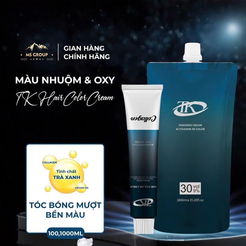 Bộ đôi sản phẩm màu nhuộm TK và oxy trợ nhuộm TK