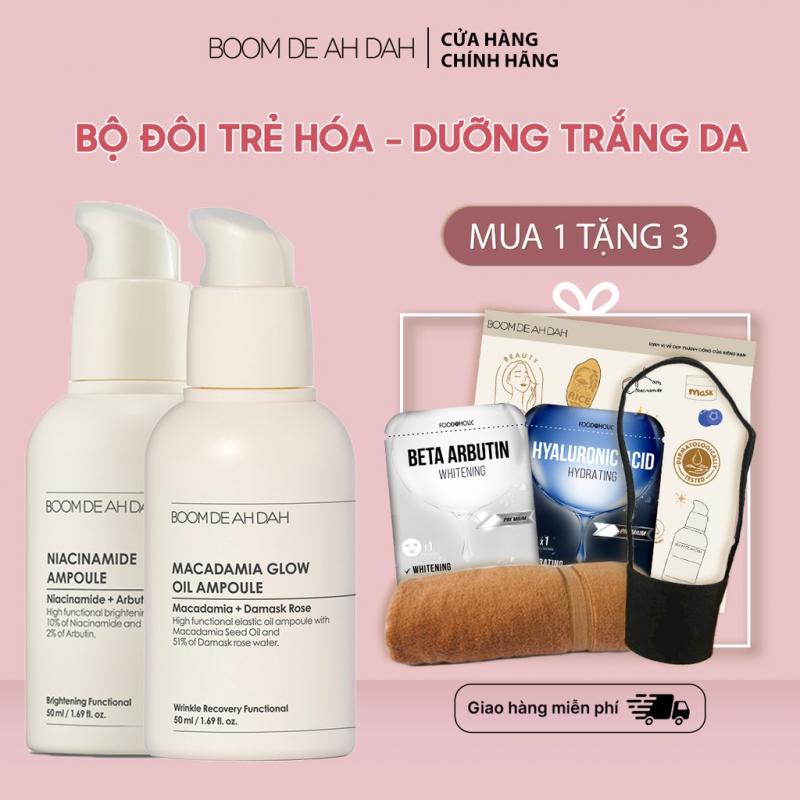 Bộ đôi Serum Boom De Ah Dah Niacinamide 10% + Nước Sông Băng Alaska Squalance Ampoule