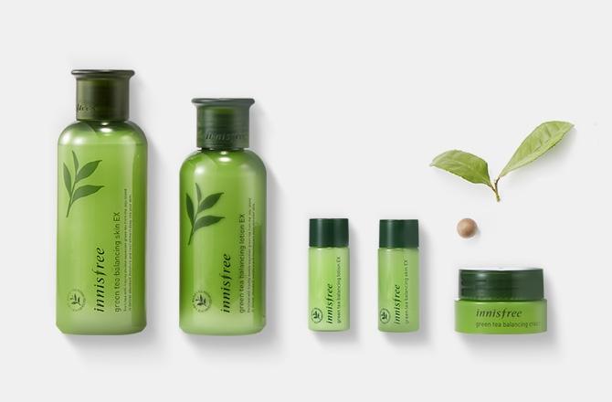 Bộ dưỡng da trà xanh chống lão hóa Innisfree Green Tea Balancing Special Skin Care