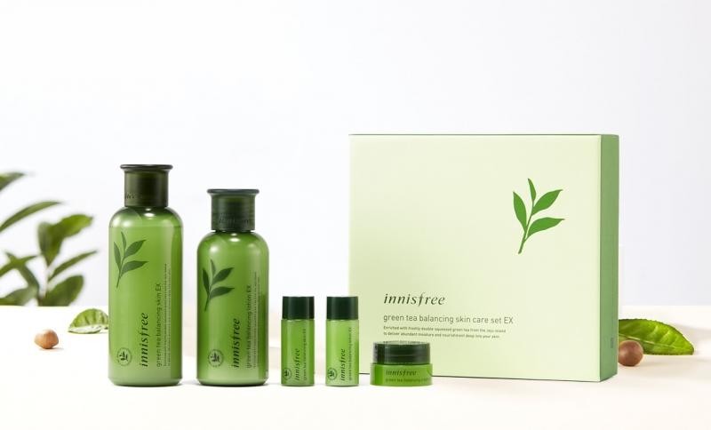 Bộ dưỡng da trà xanh chống lão hóa Innisfree Green Tea Balancing Special Skin Care