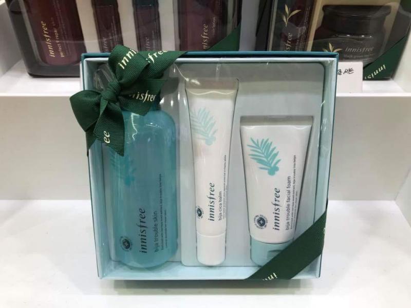 Bộ dưỡng da trị mụn Innisfree Bija Anti Trouble Set