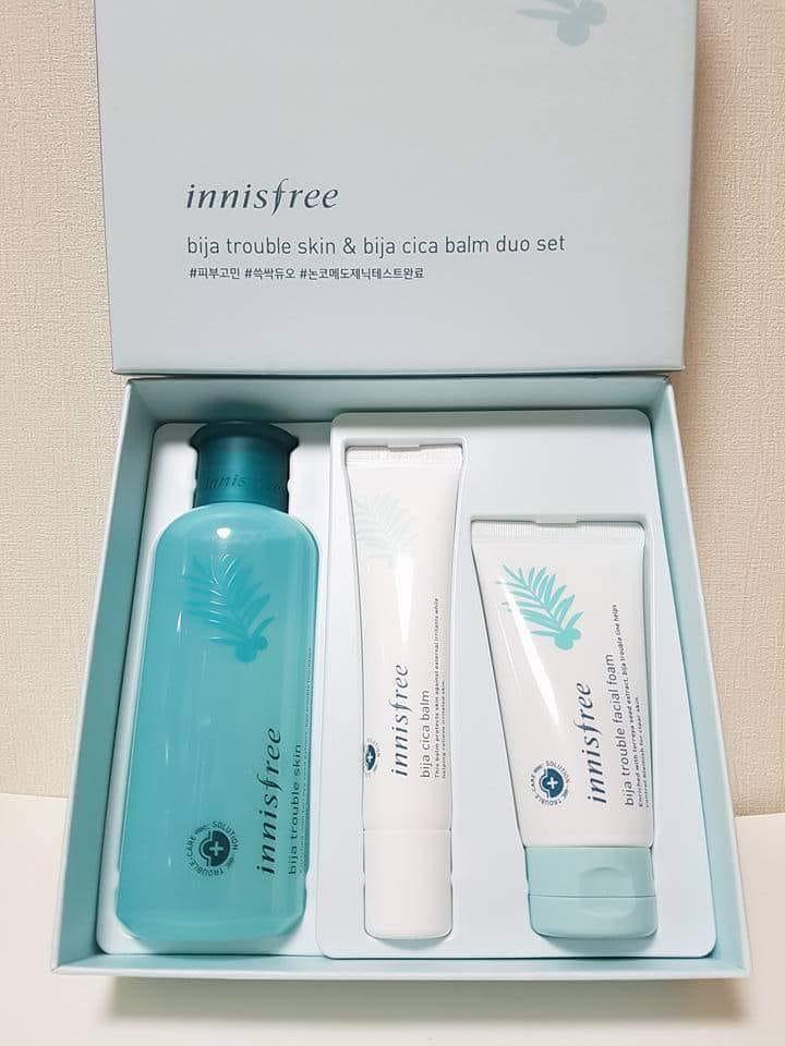 Bộ dưỡng da trị mụn Innisfree Bija Anti Trouble Set