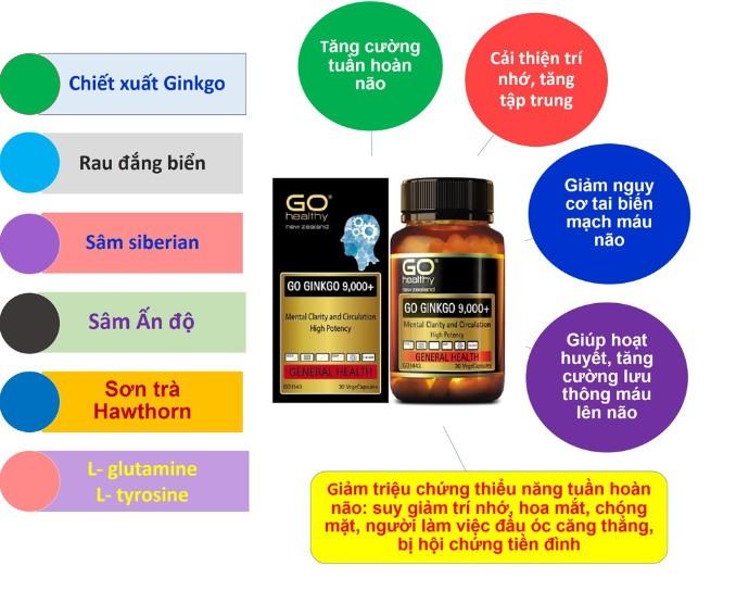 Bổ não Go Healthy Ginkgo 9000+