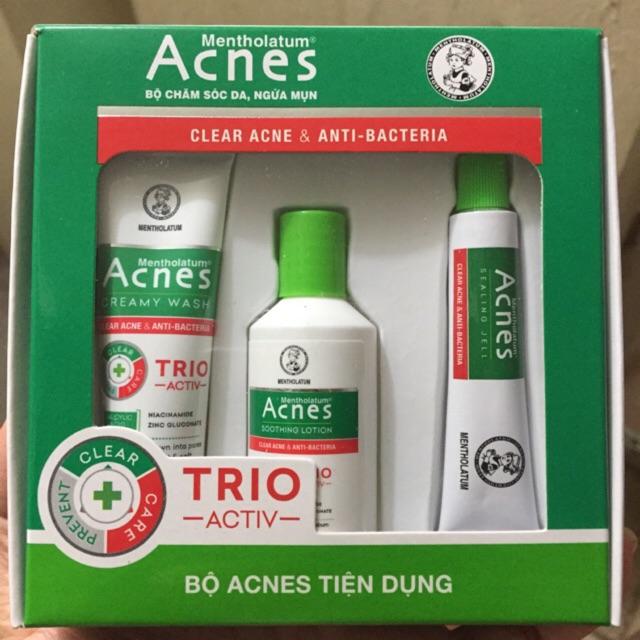 Bộ sản phẩm acnes ngăn ngừa và trị mụn Trio