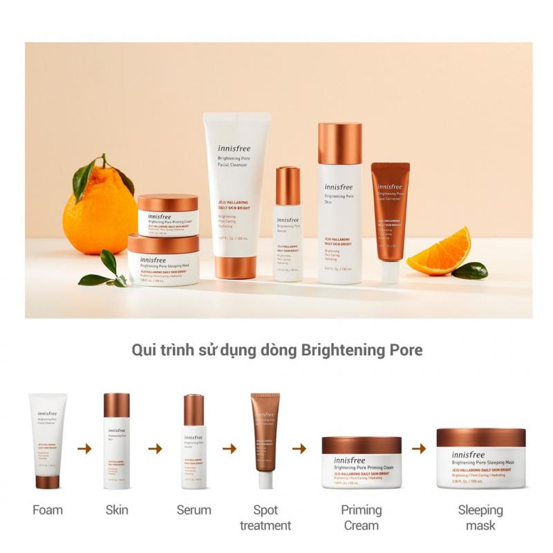 Bộ sản phẩm chăm sóc dưỡng sáng thu nhỏ lỗ chân lông innisfree Brightening Pore Set