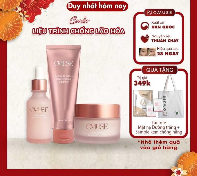 Bộ sản phẩm chống lão hóa chuyên sâu OMUSE Secret Timeless Rejuvenating set