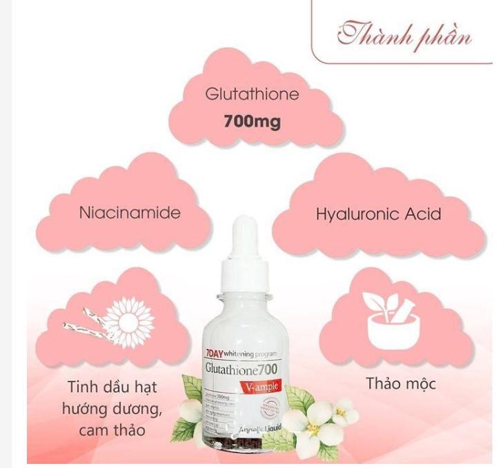 Serum dưỡng trắng da 7DAY Angel's Liquid  Whitening program Gluathione 700V Serum 30ml