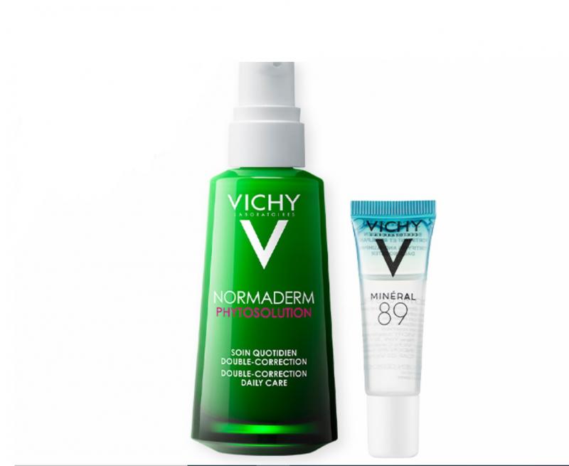 Bộ sản phẩm phục hồi và dưỡng da mụn Vichy Normaderm Phytosolution Double-Correction Daily Care