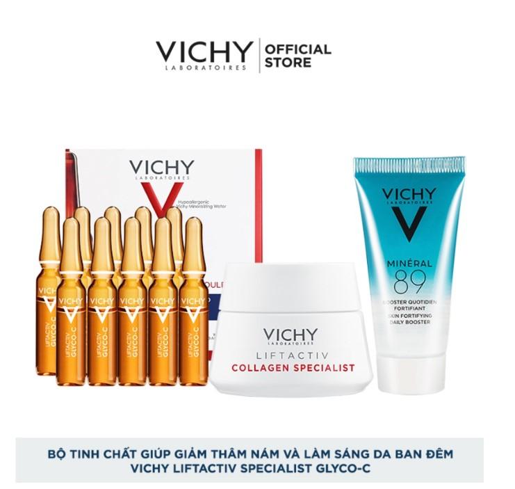 Bộ tinh chất giảm thâm nám, làm sáng da ban đêm Vichy Liftactiv Specialist Glyco-C