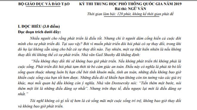 Thí sinh cần đọc kỹ đề thi một lượt, xác định điểm và thời gian làm cho từng câu.