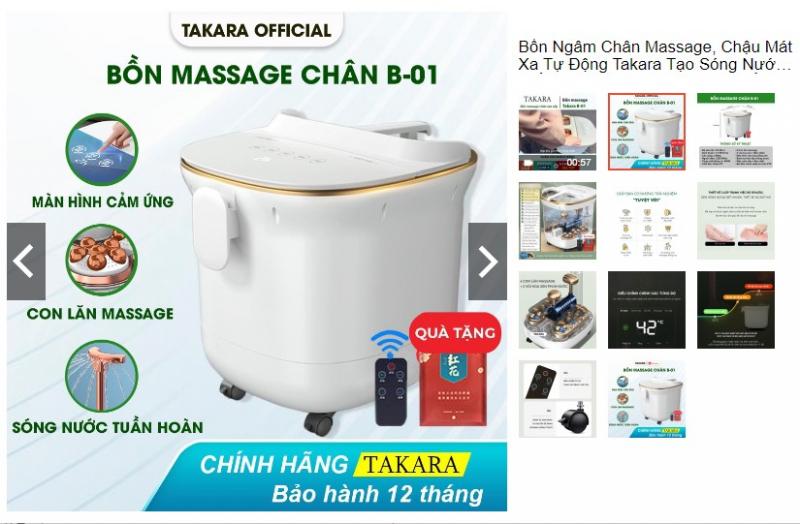 Bồn massage ngâm chân Takara