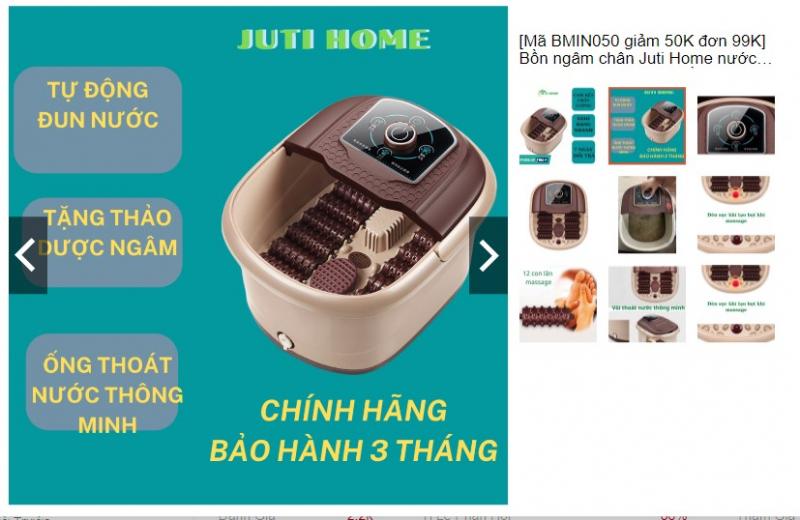 Bồn ngâm chân massage Juti Home