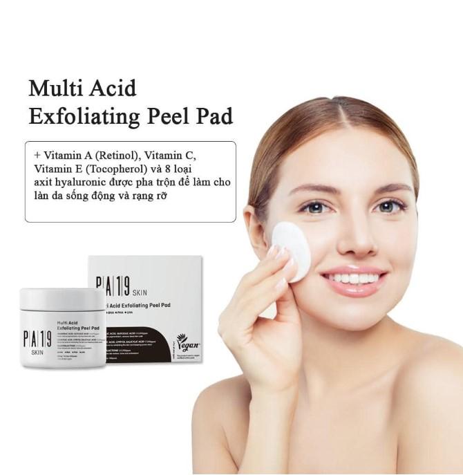 Bông tẩy da chết PA19 Skin Multi Acid Exfoliating Peel Pad