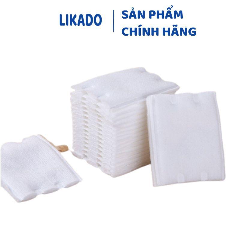 Bông tẩy trang Likado 3 lớp 2 mặt chất liệu Cotton túi 222 miếng