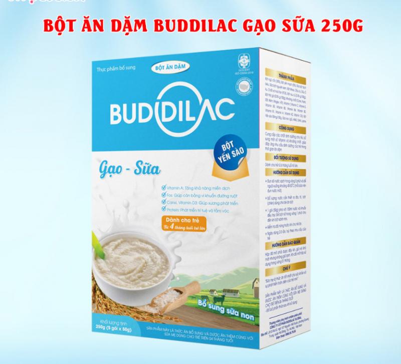 Bột ăn dặm gạo sữa Buddilac