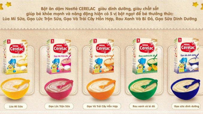 Bột ăn dặm Nestle Cerelac