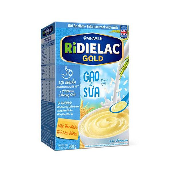 Bột ăn dặm Ridielac Gold vị gạo sữa