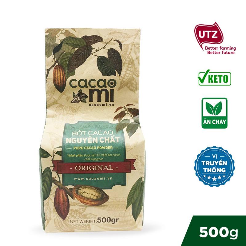 Bột cacao 100% nguyên chất không đường vị truyền thống CACAOMI Original