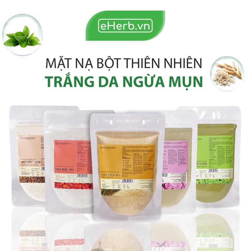 Bột đắp mặt nạ thiên nhiên trắng da, ngừa mụn Milaganics