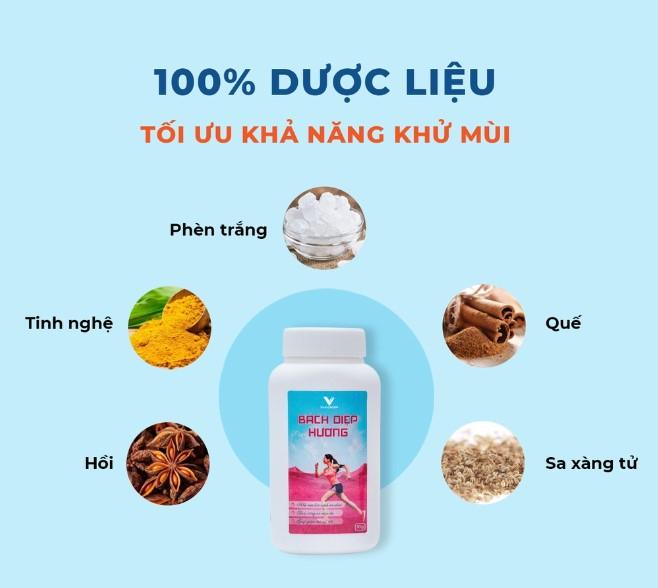 Bột khử mùi hôi Bách Diệp Hương