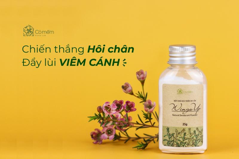 Bột khử mùi Wings Up khử mùi hôi chân, hôi nách, giảm tiết mồ hôi Cỏ Mềm 25g