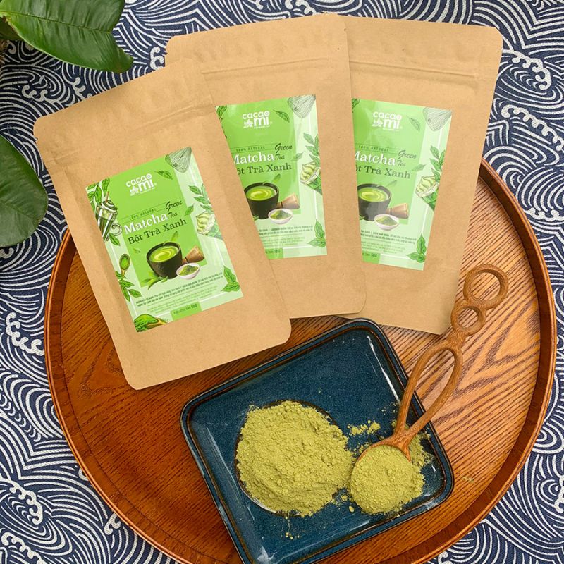 Bột Matcha Trà Xanh nguyên chất CACAOMI Green Tea