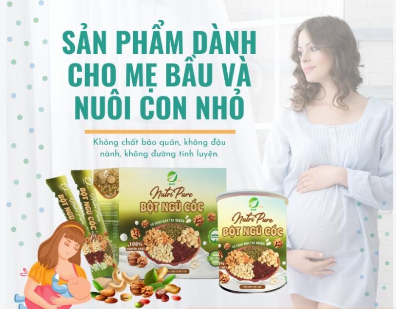 Bột ngũ cốc dinh dưỡng NutriPure phù hợp cho mẹ bầu