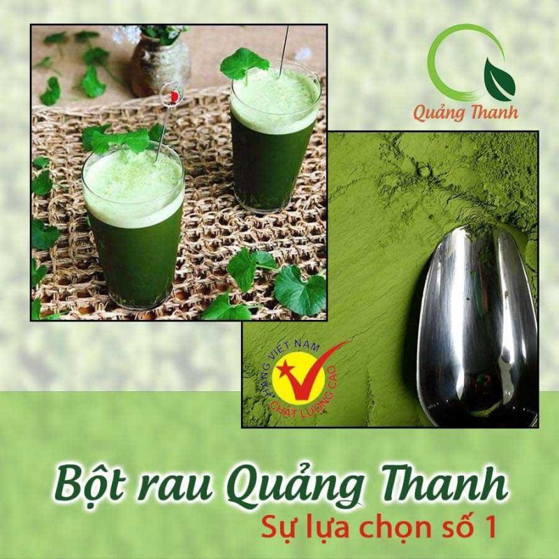 Bột rau má Quảng Thanh tại Bột rau sấy lạnh tiêu chuẩn Vietgap