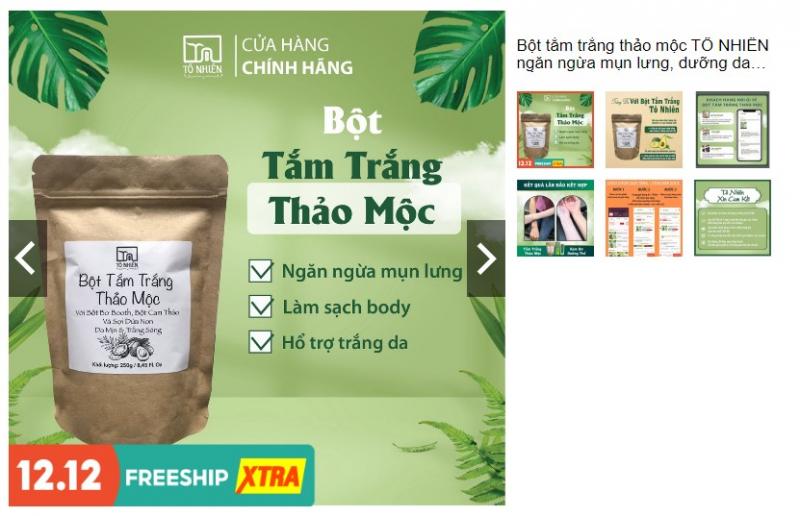 Bột tắm trắng thảo mộc Tô Nhiên