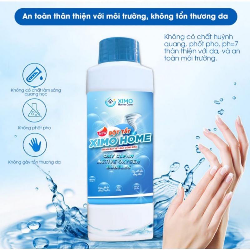 Bột tẩy vết bẩn đa năng Ximo giúp trắng quần áo, đồ gia dụng - sạch như mới - 350g