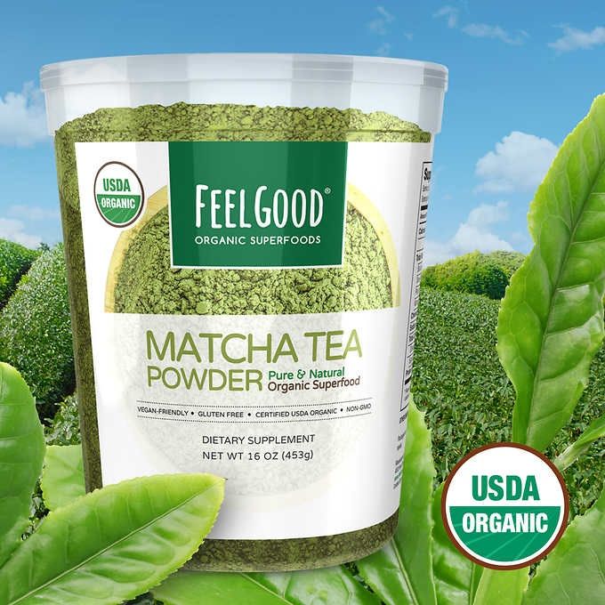 Bột trà xanh hữu cơ Feel Good USDA Organic Matcha Tea Powder