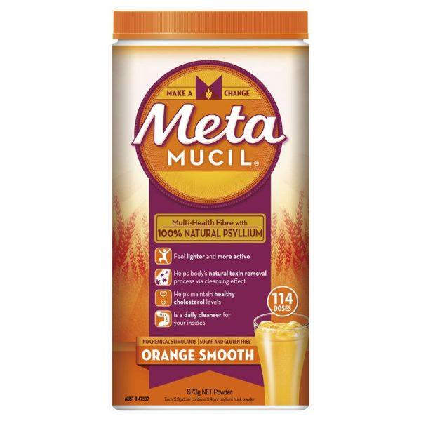 Bột uống bổ sung chất xơ Metamucil Daily Fiber Supplement – Orange Smooth Sugar Free